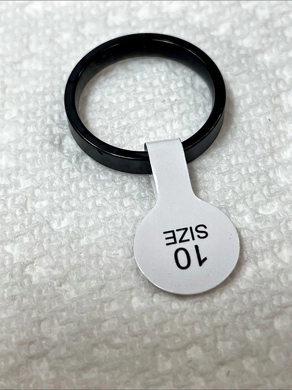 Black Metal Ring Size 10 NWT